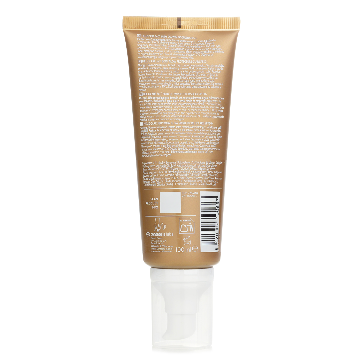 Heliocare by Cantabria Labs 360° Body Glow Sunscreen SPF 50 100ml