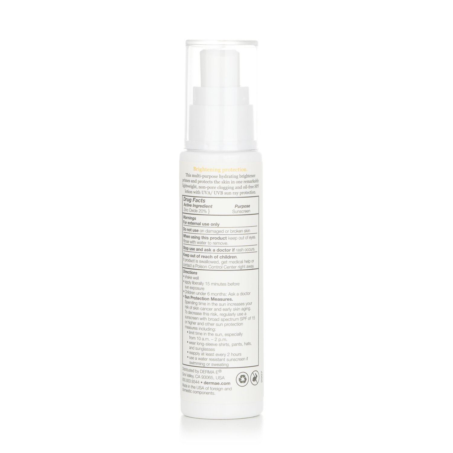 Derma E Vitamin C Weightless Moisturizer SPF 45 (Exp.Date 31 Jan 2027) 60ml/2oz