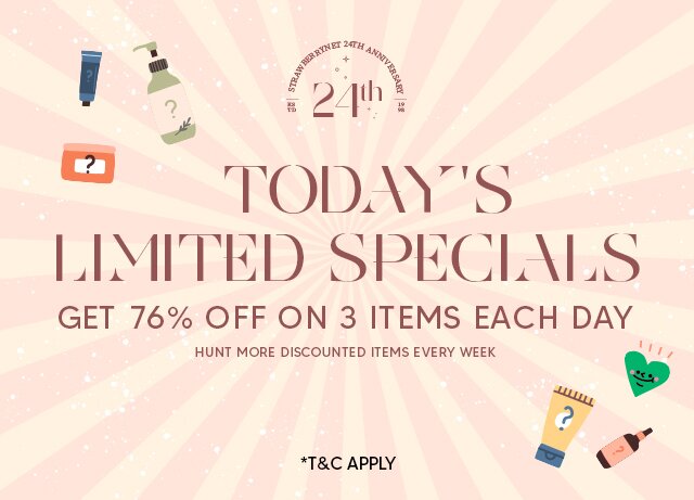 GET 76% OFF ON 3 ITEMS EACH DAY. HUNT MORE DISCOUTNED ITEMS EVERY WEEK